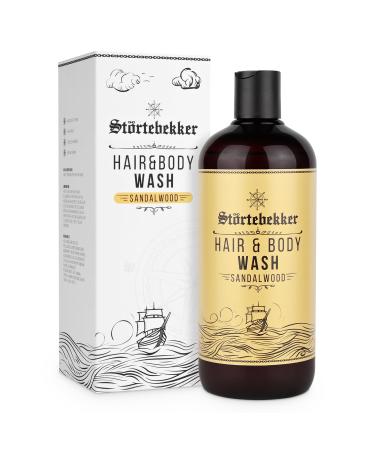 St rtebekker Premium Hair & Body Wash Sandalwood 2in1 shampoo and shower gel for men moisture shampoo with aloe vera shower gel and shampoo for men 500 ml from natural ingredients