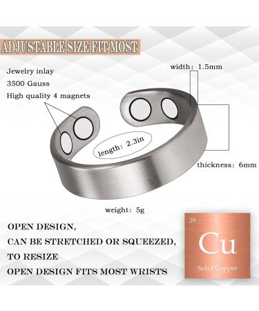 EnerCoppeX 3500 Gauss Magnetic Ring | 99.99% Pure Copper | Classic Graphic Design | Men & Women | 4 Powerful Magnets - Buy Online on GoSupps.com
