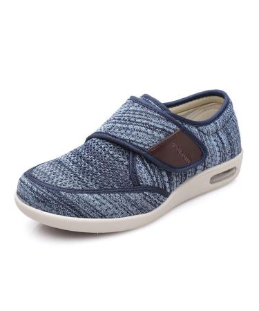 Diabetic Shoes for Man Swollen Feet Diabetic Edema Boots Slippers Unisex Adjustable Surgical Orthopaedic Shoe for Edema Arthritis Fasciitis Swollen Feet ( Color : Light blue Foot length : 12 )