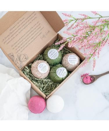 Earthly Garden Bath Bombs Gift Set | Handmade in USA | Large 5oz Natural & Organic with Essential Oils | Relaxing & Moisturizing for Women & Girls - Buy Online on GoSupps.com
