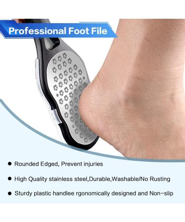 Pedicure Foot File Foot Scraper Hard Skin Remover Foot Files for Hard Skin Plantar Wart Corn - Skin-Friendly Metal Foot Files for Hard Skin(Black) - Buy Online on GoSupps.com