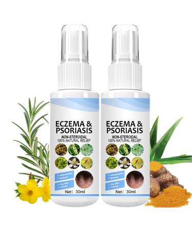 Melllop Herbal Psoriasis Relief Spray Psoriasis Ointment for Itchy Skin Red Skin with Clinical Strength Natural Botanical Ingredients to Sooth Skin Conditions - 1oz (2 Pcs)