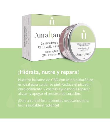 Repairing Balm with Hyaluronic Acid - Acne Treatment - Moisturizes Repairs Skin - Peeling Itching Redness - 100ml - Amakandu - Made in Spain - Buy Online on GoSupps.com