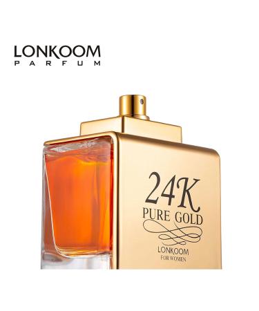 24K Pure Gold - Long Lasting Perfume for Women - Woody and Citrus Scent with Notes of Clementine Blackcurrant Tuberose Freesia and Vanilla - Travel Size Womens Perfume Spray - 3.4 oz Sandalwood Vanilla Citrus 3.4 Ounce (Pack of 1) - Buy Online on GoSupps.com
