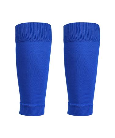 Lingjiong in compression cuffs calf protection socks with wide leg comfortable footless compression socks for camping football running and training F: Junior model - blue