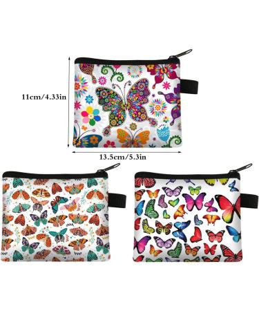 Buy JKJF 3-Piece Colorful Canvas Mini Zipper Bags - Stylish Wallet for Coins Money Cards Headsets & Cosmetics - International Shipping Available - Buy Online on GoSupps.com