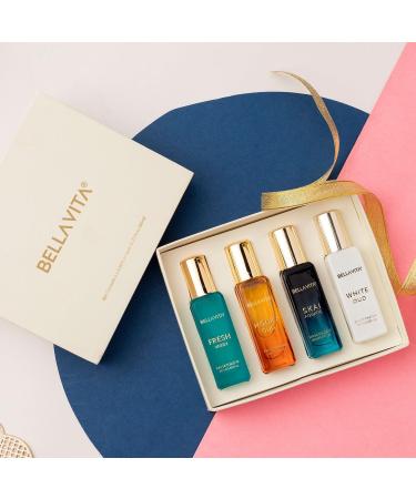 Bella Vita Luxury Unisex Eau De Parfum Gift Set 4 x 20ml for Men & Women with SKAI FRESH WHITEOUD HONEY OUD Perfume|Long Lasting EDP Fragrance Scent - Buy Online on GoSupps.com
