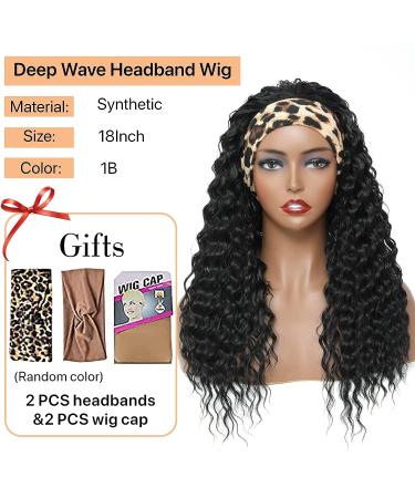 18 Inch Deep Wave Black Ombre Headband Wig - Glueless Half Wig for Daily Use - Buy Online on GoSupps.com