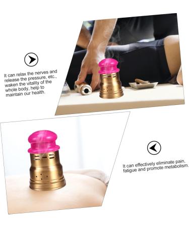 Homsfou Moxibustion Box Set - 2 Mini MoXA Pot Holders & Gear Holder - Copper Moxa Cone Holders - Ideal Moxibustion Device for Body Relief - Buy Online on GoSupps.com