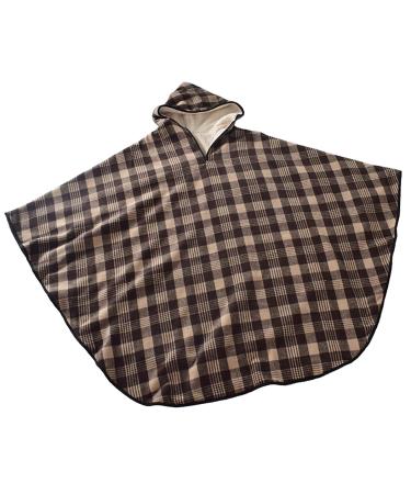 Wheelchair Blanket Wheelchair Poncho with Hood Wheelchair Cloak Windproof Wheelchair Cape Fleece-Lined Thermal Blanket for The Aged Patient