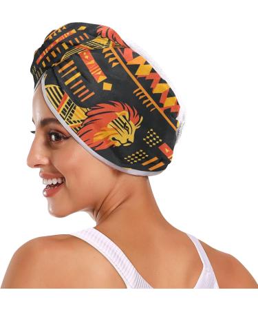 Lion Hair Towel 2 Pack | Super Absorbent Quick Dry Hair Turbans for Women & Girls | Ultimate Hair Drying Solution - Buy Online on GoSupps.com