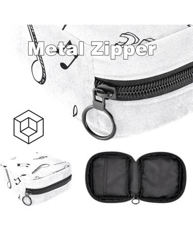 Black Musical Note Color Sanitary Napkin Storage Bag | Period Tampon Makeup Pad Pouch - GIAPB 4519 - Buy Online on GoSupps.com