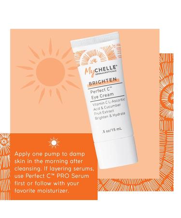 MyCHELLE Perfect C Eye Cream - Reduce Dark Circles & Puffiness with Vitamin C - Anti-Aging Formula (0.5 Fl Oz) - Buy Online on GoSupps.com