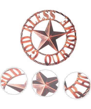 Holibanna Retro Wrought Iron Disc Home Decor Ornament Star Decor Rustic Home Wall Pendant Indoor Iron Hanging - Buy Online on GoSupps.com