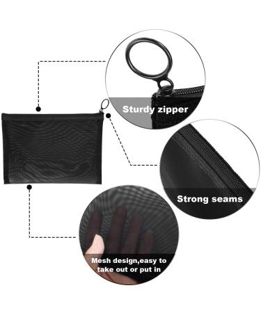 6-Piece Mesh Makeup Bags Set - Portable Travel Toiletry Pouches for Home, Office & Travel - Black - Buy Online on GoSupps.com