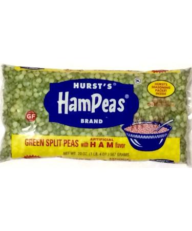 Hurst's HamPeas Brand Green Split Peas (Pack of 2) 20 oz Bags