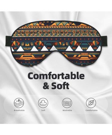 SSIMOO African Ethnic Pattern Soft Sleep Eye Mask | Breathable Travel Eye Patch for Women | Perfect Relaxation Accessory - Buy Online on GoSupps.com