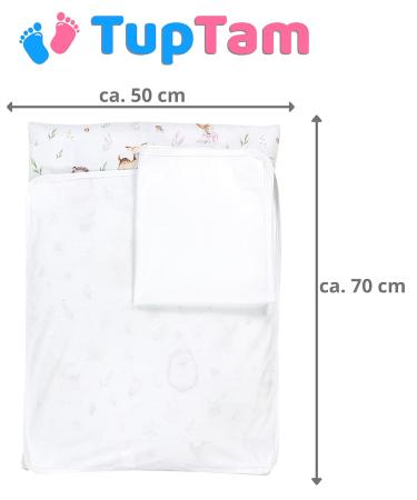 TupTam Baby Changing Mat with 2 Terry Cloth Covers - 76x76 cm - Clearing/Deer Pattern - International Shipping Available - Buy Online on GoSupps.com