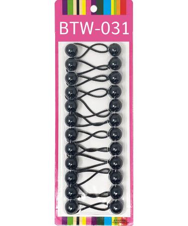 Crispy Collection Twinbead Balls Elastic Hair Ties for Girls' Ponytail Holder Accessories (BTW-31)