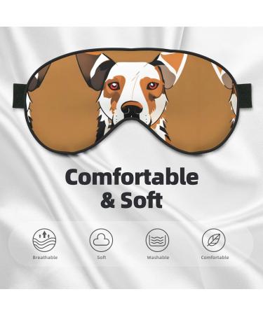 Cute Animal Farm Dog Print Double-Sided Eye Mask Soft and Light Blocking for Enhancing Sleep Quality - Buy Online on GoSupps.com