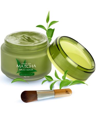 Green Tea Matcha Facial Mud Mask  Removes Blackheads  Reduces Wrinkles  Nourishing  Moisturizing  Improves Overall Complexion  Best Antioxidant  Younger Looking Skin  All Skin Face Types