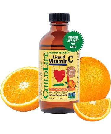 CHILDLIFE ESSENTIALS Liquid Vitamin C - 4 Oz.- Orange -  Pack of 6