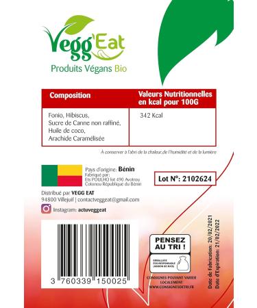 Vegg' Eat Granola Fonio Hibiscus Crunchy - 100% Natural Cereal - Organic - Gluten Free - Preservative Free - Wheat Free - Buy Online on GoSupps.com