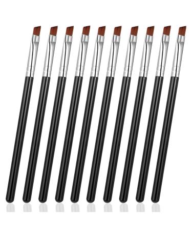 Buy WLLHYF 10 PCS Angled Eyeliner & Eye Shadow Brush Set - Soft Synthetic Bristles for Precise Makeup | International Shipping Available - Buy Online on GoSupps.com