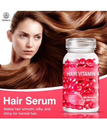 Hair Treatment Serum - No Rinse with Argan Macadamia & Avocado Oils | Vitamins A C E & Pro-Vitamin B5 | Unisex Leave-In Formula for All Hair Types - International Shipping Available - Buy Online on GoSupps.com
