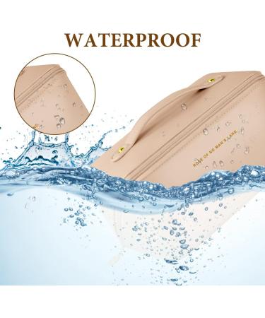 Aucuu Premium PU Cosmetic Travel Bag - Large Capacity, Waterproof, Multifunctional & Easy to Carry - Gift for Women (Pink) - Buy Online on GoSupps.com