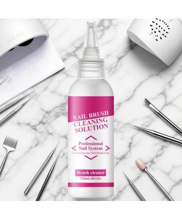  Qkbuza Nail Gel Glide Solution | Nail Brush Cleaning Liquid 120ml Manicure Brush Cleaner for Professionals Salons Beginners Competitions Women - Buy Online on GoSupps.com
