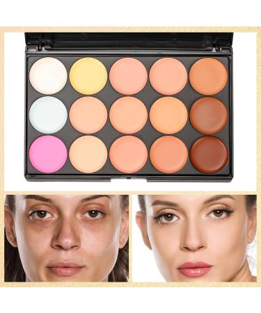 Wood Collection Concealer Cover Cream Palette with 11 Brushes - 15 Colors Professional Makeup Kit for Highlighting & Contouring #032 - Buy Online on GoSupps.com