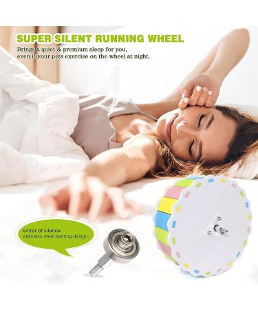 Silent Hamster Wheel Toy Wood-imitated Hamster Running Wheel Exercise Wheel Non Slip Spinner Hamster Cage Accessories for Syrian Hamster Gerbils S Size 5.5 Inches Polyester Plastic - Buy Online on GoSupps.com