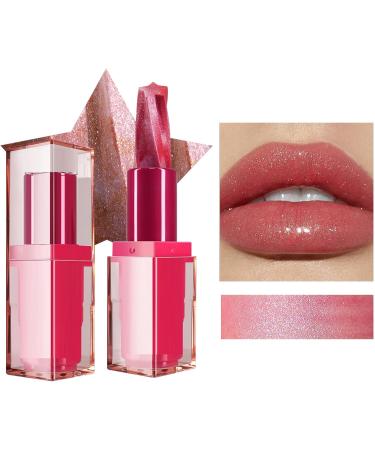 Shimmering lipstick for women - moisturizing shimmering lip balm - glittery lipstick. Moisturizing lip balm waterproof cosmetics long-lasting lipstick for - Buy Online on GoSupps.com