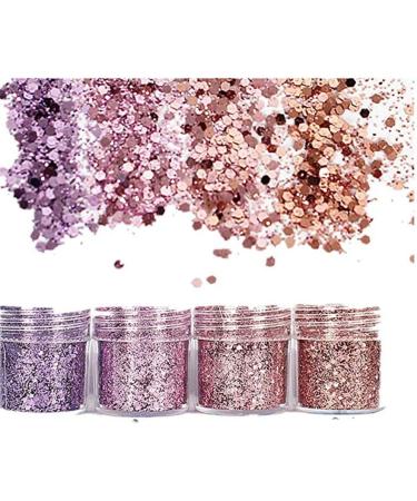 Chunky Make-Up Glitter Sequin Set | Face Nails Eyes & Hair Decor | Ideal for Music Festivals & Parties - Buy Online on GoSupps.com