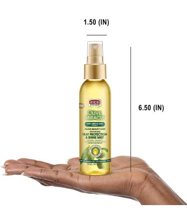 African Pride Olive Miracle Weightless Heat Protection & Hair Shine Mist Fights Humidity & Shields Against Heat Damage Enriched with Olive & Tea Tree Oils 4 oz - Buy Online on GoSupps.com