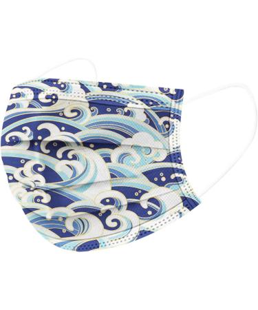 Goddess Accent 50 Pack Disposable Face_Mask Cute Floral Tie Dye Printed Protection for Adults Women - Buy Online on GoSupps.com