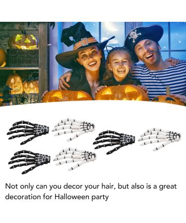 3 Pair Halloween Skeleton Hands Bone Hair Clips Delicate Punk Rock Horror Hair Clip for Women Girls Hair Accessories - Buy Online on GoSupps.com