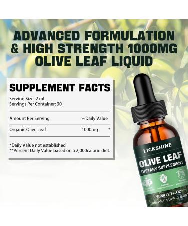 lickshine Olive Leaf Liquid Extract for Better Absorption - 2 Fl Oz. - Buy Online on GoSupps.com