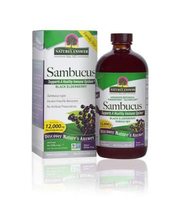 Nature's Answer Sambucus Dietary Supplement, Original for Daily Immune and Antioxidant Support | Made in The USA | Alcohol-Free, Gluten-Free & Vegan 16oz Original 16 Fl Oz (Pack of 1)