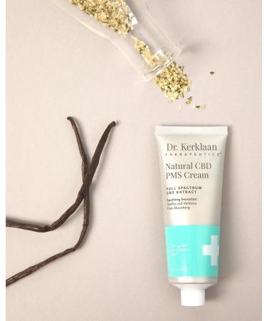 Dr Kerklaan CBD Therapeutics Natural PMS Cream 2 fl oz/59ML Bodycare Cream To Relax and Soothe Uplifting Scent of Vanilla & Verbena Fast-Absorbing Natural CBD PMS Cream 60ml - Buy Online on GoSupps.com