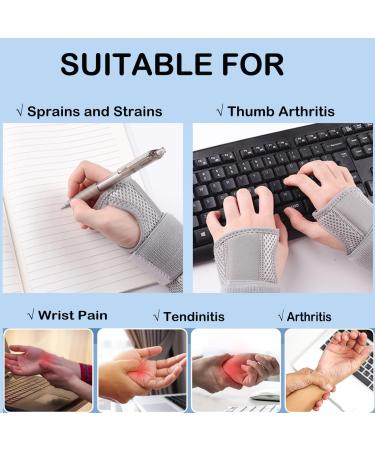 Buy Large Black Left Hand Thumb Splint & Wrist Brace for Carpal Tunnel Arthritis & Injuries - Hand Support for Pain Relief - Buy Online on GoSupps.com