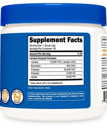 Nutricost Lactase Enzyme Powder 150G - Lactase Enzyme Complex - Non GMO  Gluten Free - Buy Online on GoSupps.com