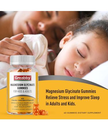 Mag Glycinate Gummies with Vitamin B12 for Kids & Adults - Stress Relief & Sleep Support (60 Count) - Buy Online on GoSupps.com