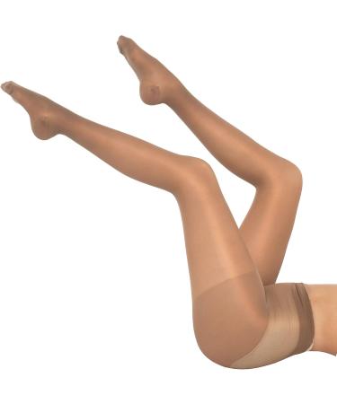 Healthweir Sheer Compression Pantyhose for Women | 15-20 mmHg Support Stockings | EU 18-22 | Comfortable & Stylish (5 Camel - Buy Online on GoSupps.com