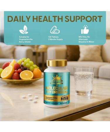 Hydrogen Water Tablets with Magnesium H2 Molecular Hydrogen Supplements for Brain Health & Cognitive Support Instant Water Non-GMO Vegan Gluten Free-120 Capsules 120 Count (Pack of 1) - Buy Online on GoSupps.com