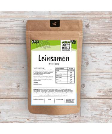  TASTE Guter Geschmack 2 x 100g Brown Flax Seeds - Whole - Brown Flax Seeds - Natural - Taste Market - Buy Online on GoSupps.com