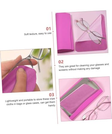 FRCOLOR Eyeglasses Cleaning Wipes - 40 Pcs Lens Cloths Washable Purple Cleaning Cloths for Glasses & Screens - 18x15cm 2 Pack - Buy Online on GoSupps.com