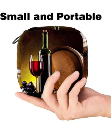 Portable Glass Wine Bottle Storage Bag for Women & Teenage Girls - Stylish Menstruation Cup Holder - Buy Online on GoSupps.com