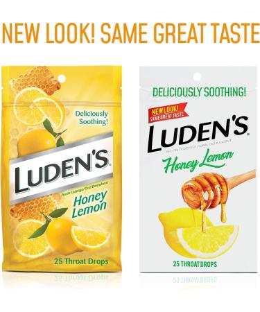 Ludens Honey Lemon Throat Drops - 6 Pack (25 Count Each) - Buy Online on GoSupps.com